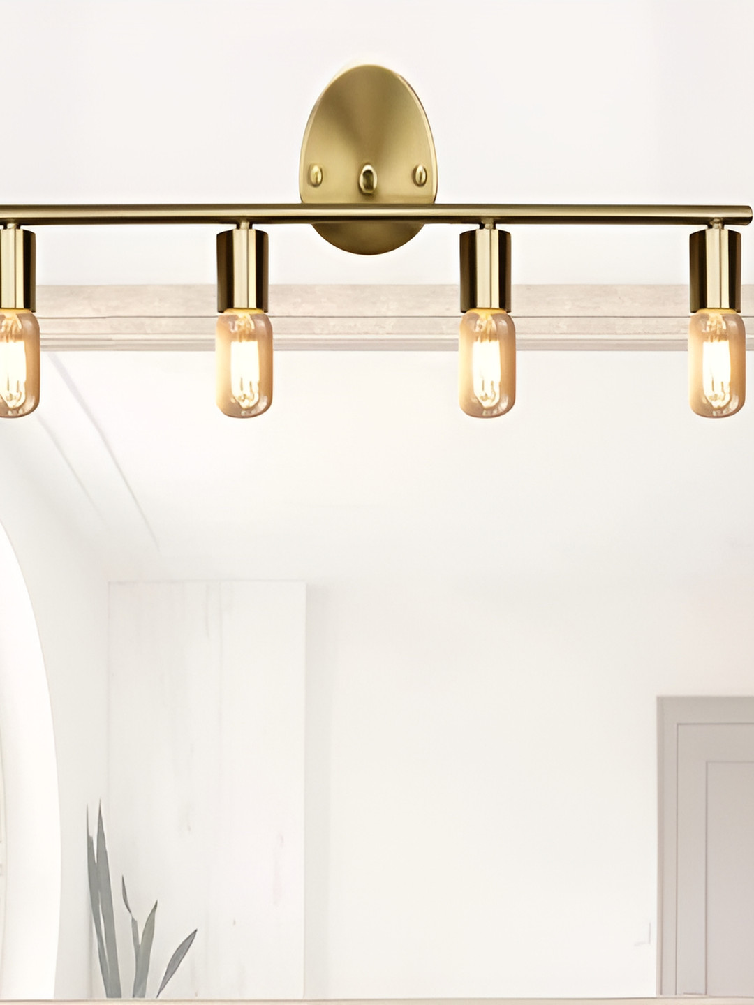 Areezo Gold-Toned Metal Cylinder Shaped Wall Lamp
