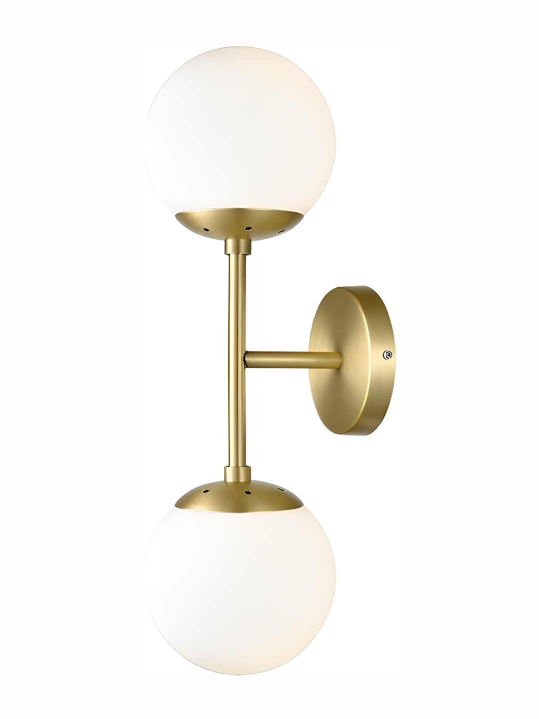 Areezo Gold-Toned & White Abstract Shaped Metal Wall Lamp