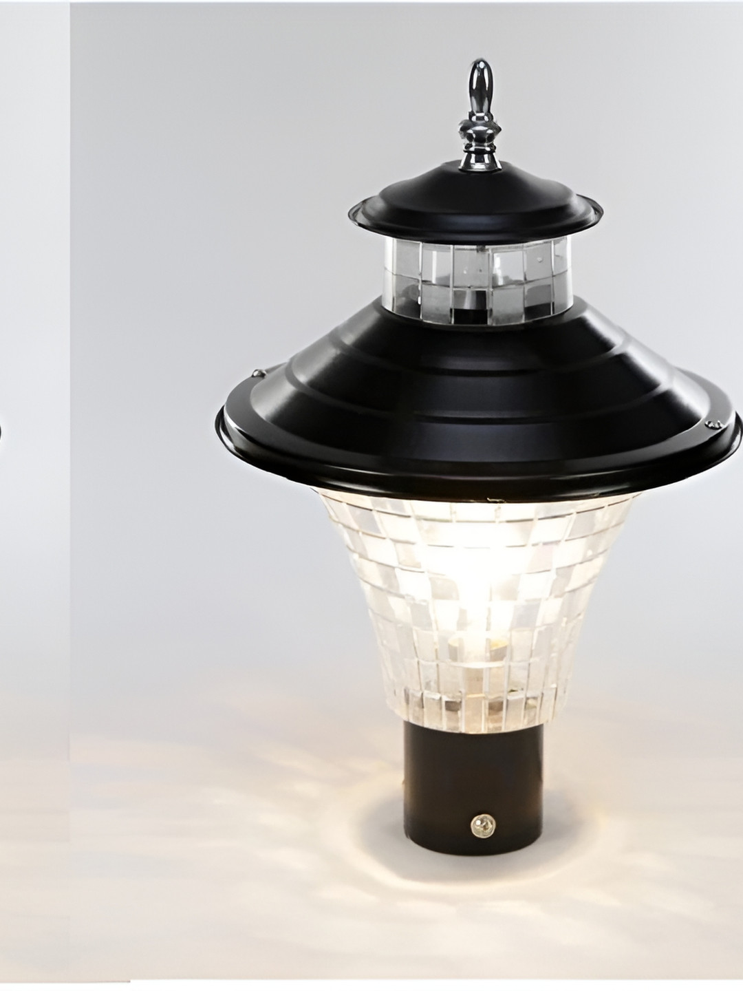 Areezo 2-pcs Black Outdoor Gate Lamps