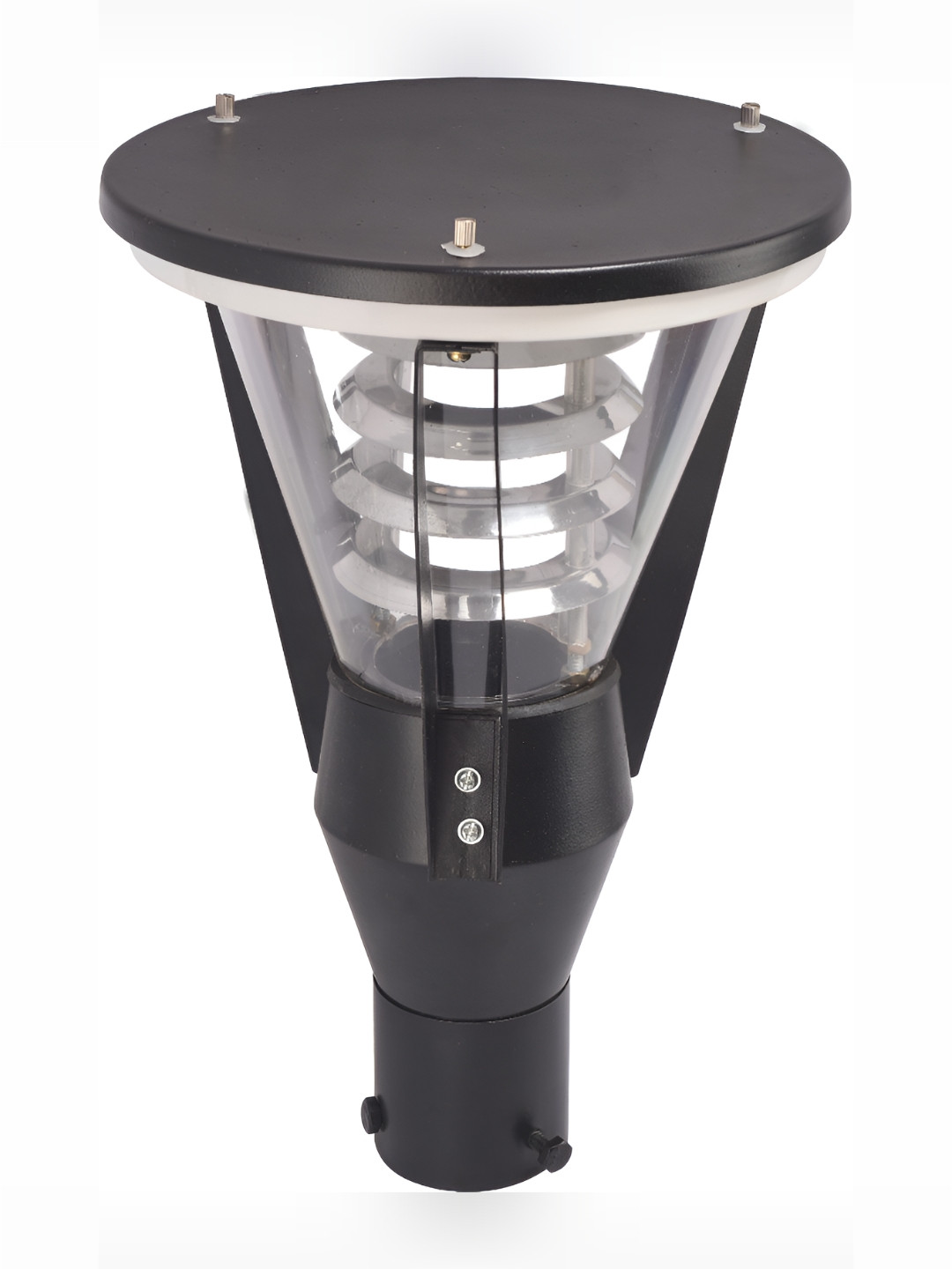 Areezo Transparent & Black Outdoor LED Gate Lamp