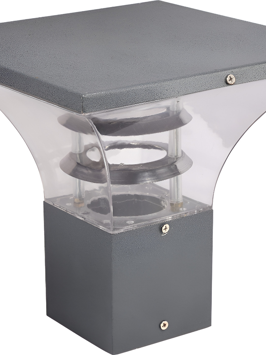 Areezo Transparent & Grey Outdoor LED Gate Lamp