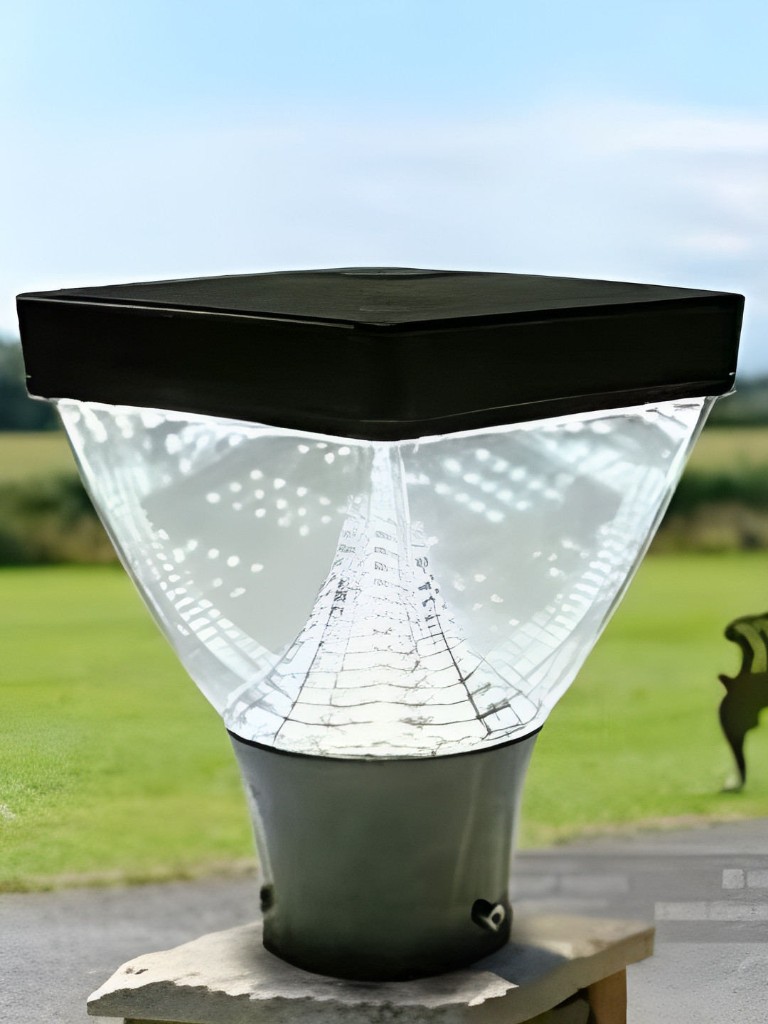 Areezo Grey Outdoor Gate Lamp