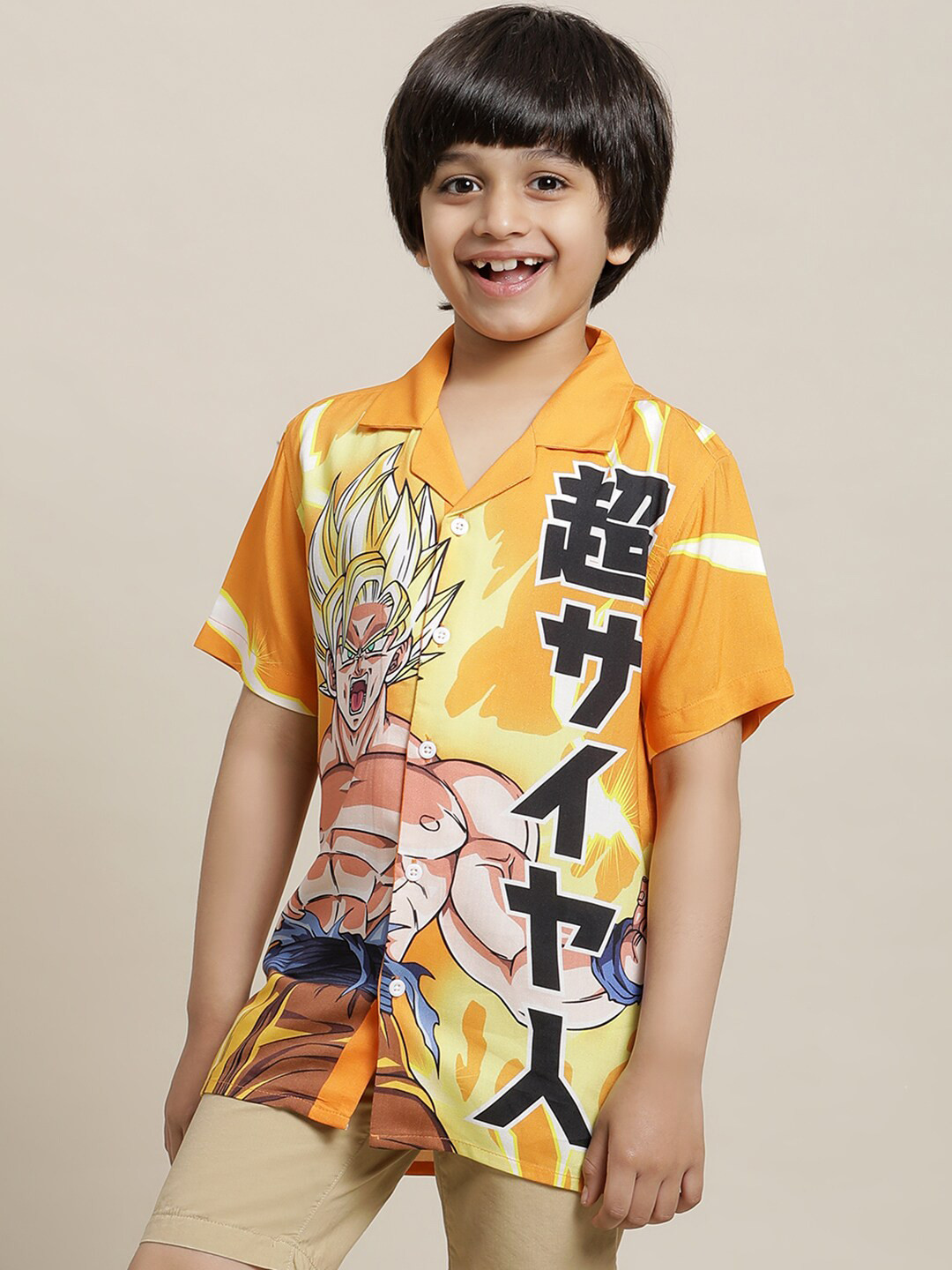 Kids Ville Boys Dragon Ball Z Printed Regular-Fit Shirt