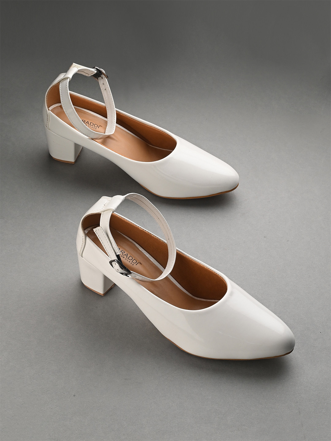 KARADDI White Confortable & Lightweight Heels