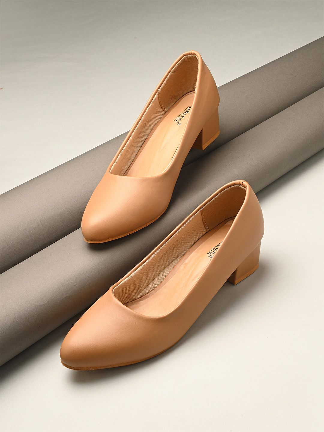 KARADDI Beige Comfortable & Lightweight Heels