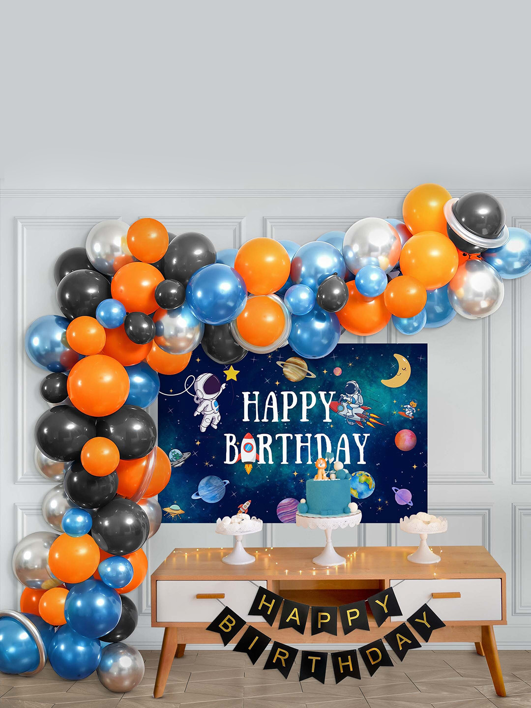 Special You Blue & Orange 79 Pieces Happy Birthday Festive Decor