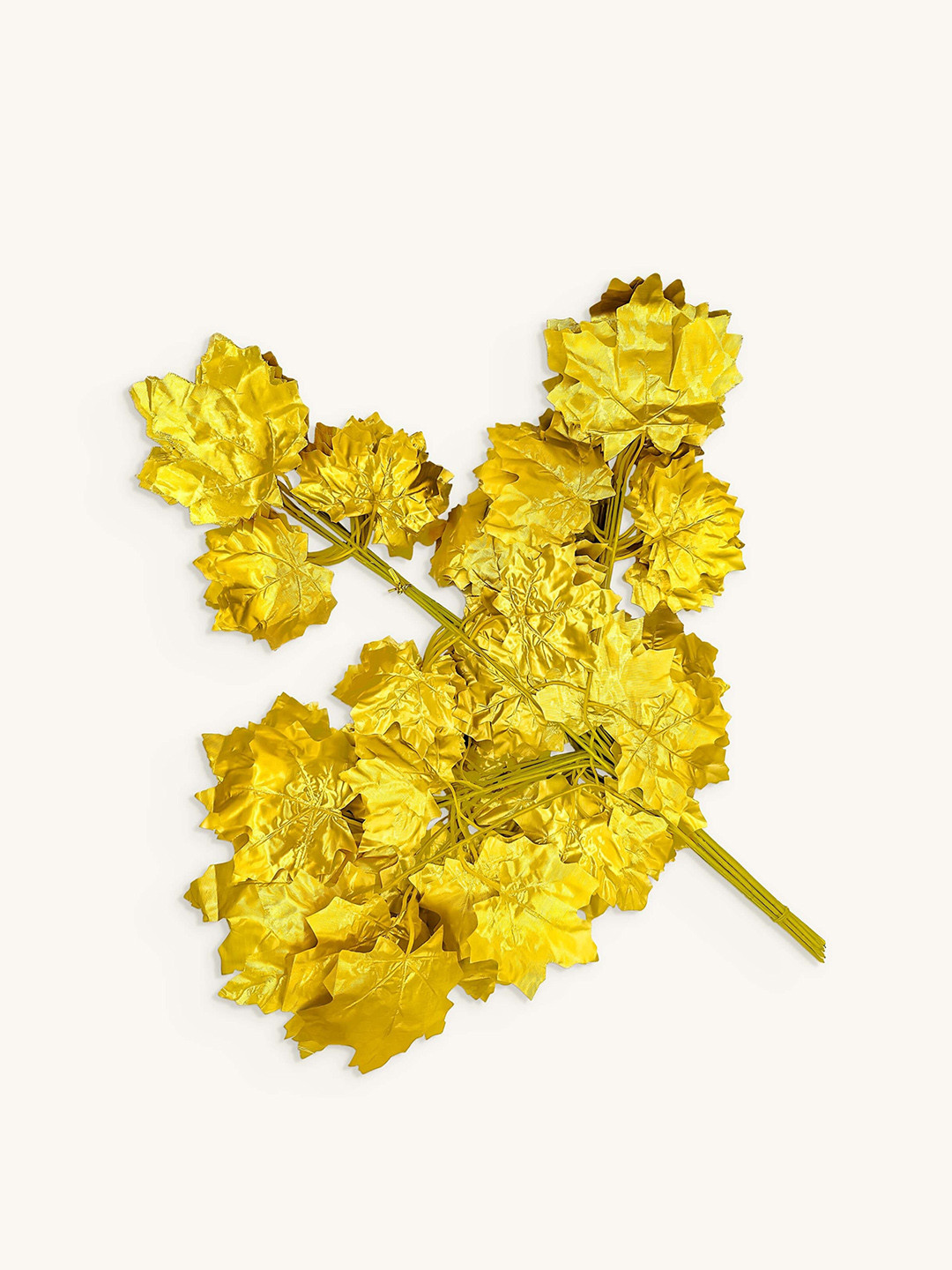 Special You Gold Toned 12 Pcs Fake Maple Leaves Birthday Decor