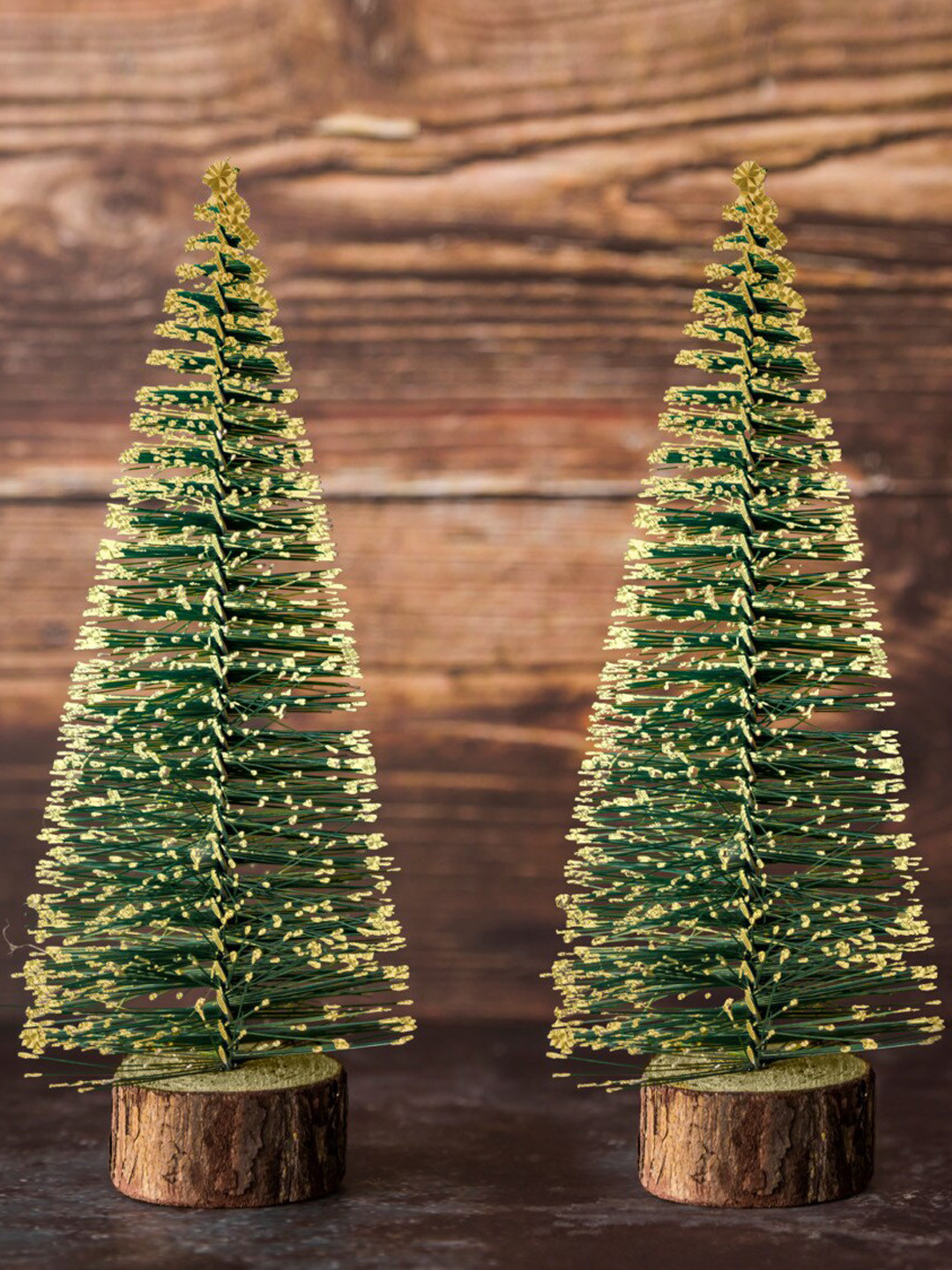 Special You Green 2 Pieces Textured Christmas Trees
