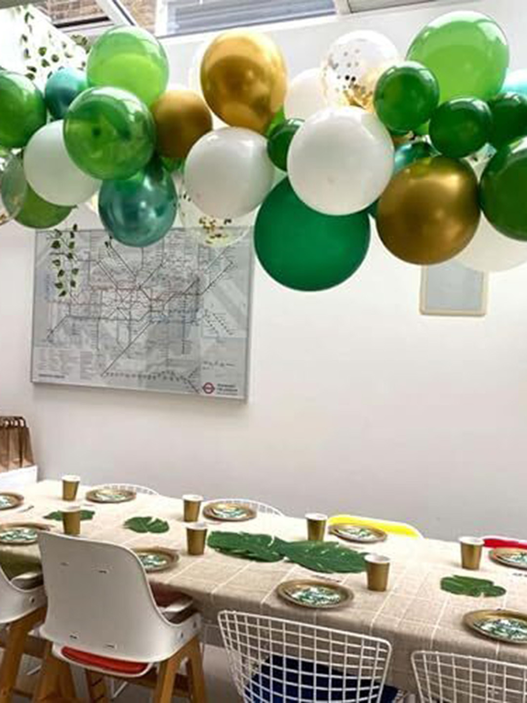 Special You White & Green 50 Pieces Birthday Decorative Balloons