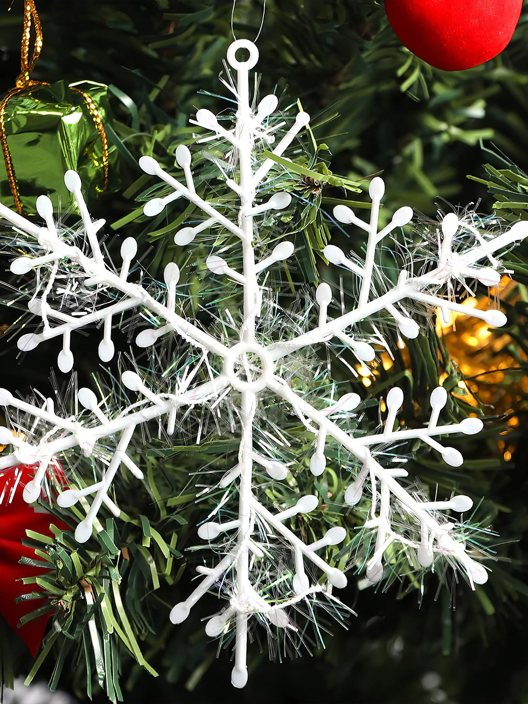 Special You White 12 pcs Christmas Decorative Snow Flakes