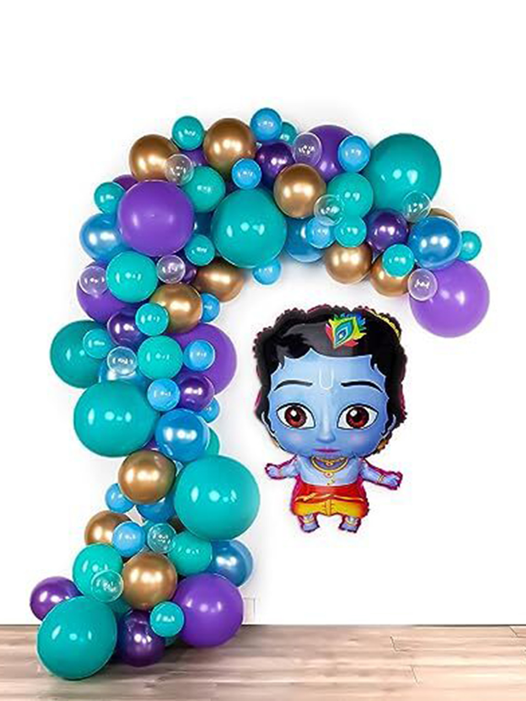 Special You 58 Pcs Blue & Purple Janmashtami Decor Kit