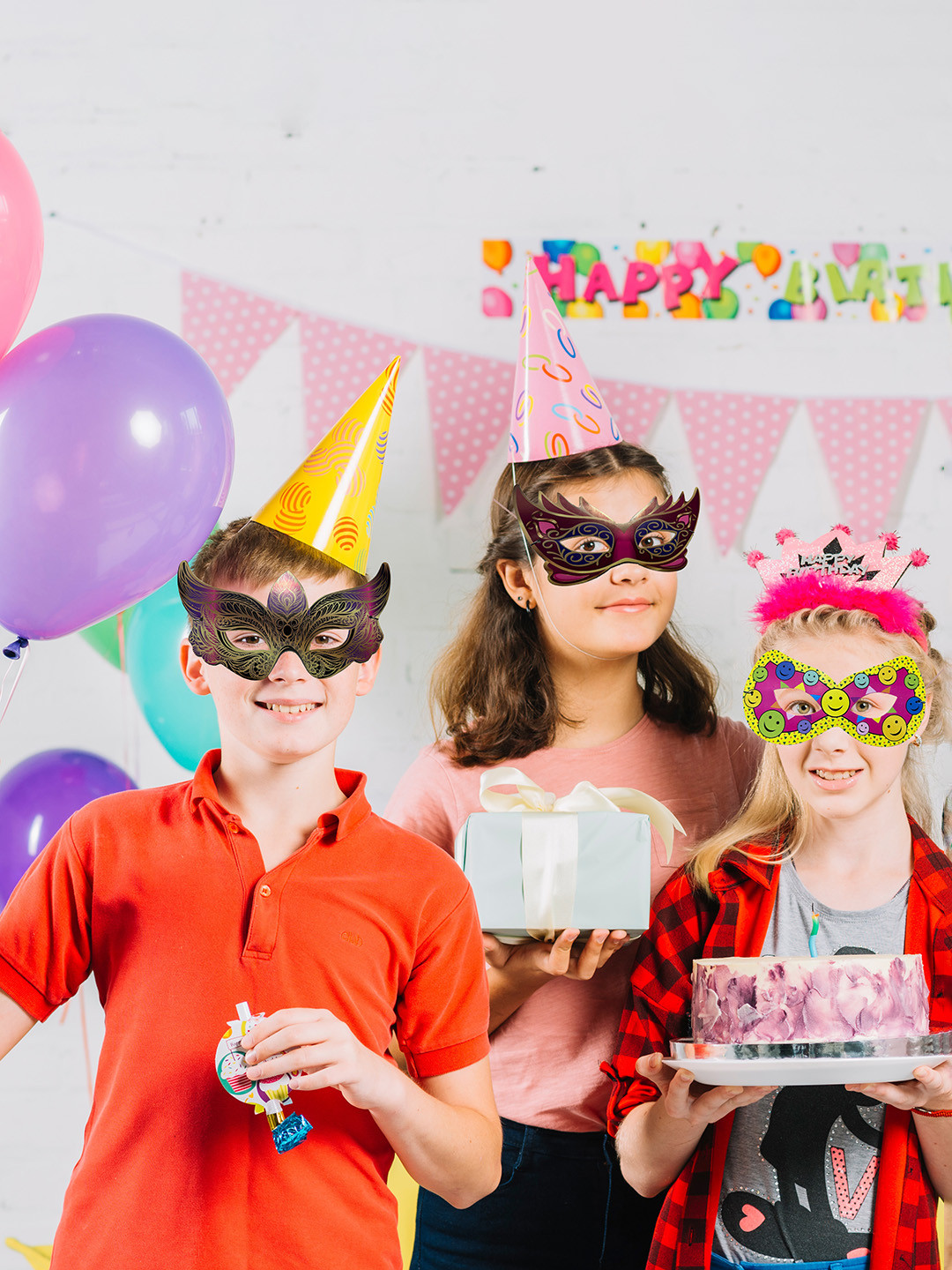 Special You Blue & Yellow 10Pcs Birthday Party Decorative Eye Masks