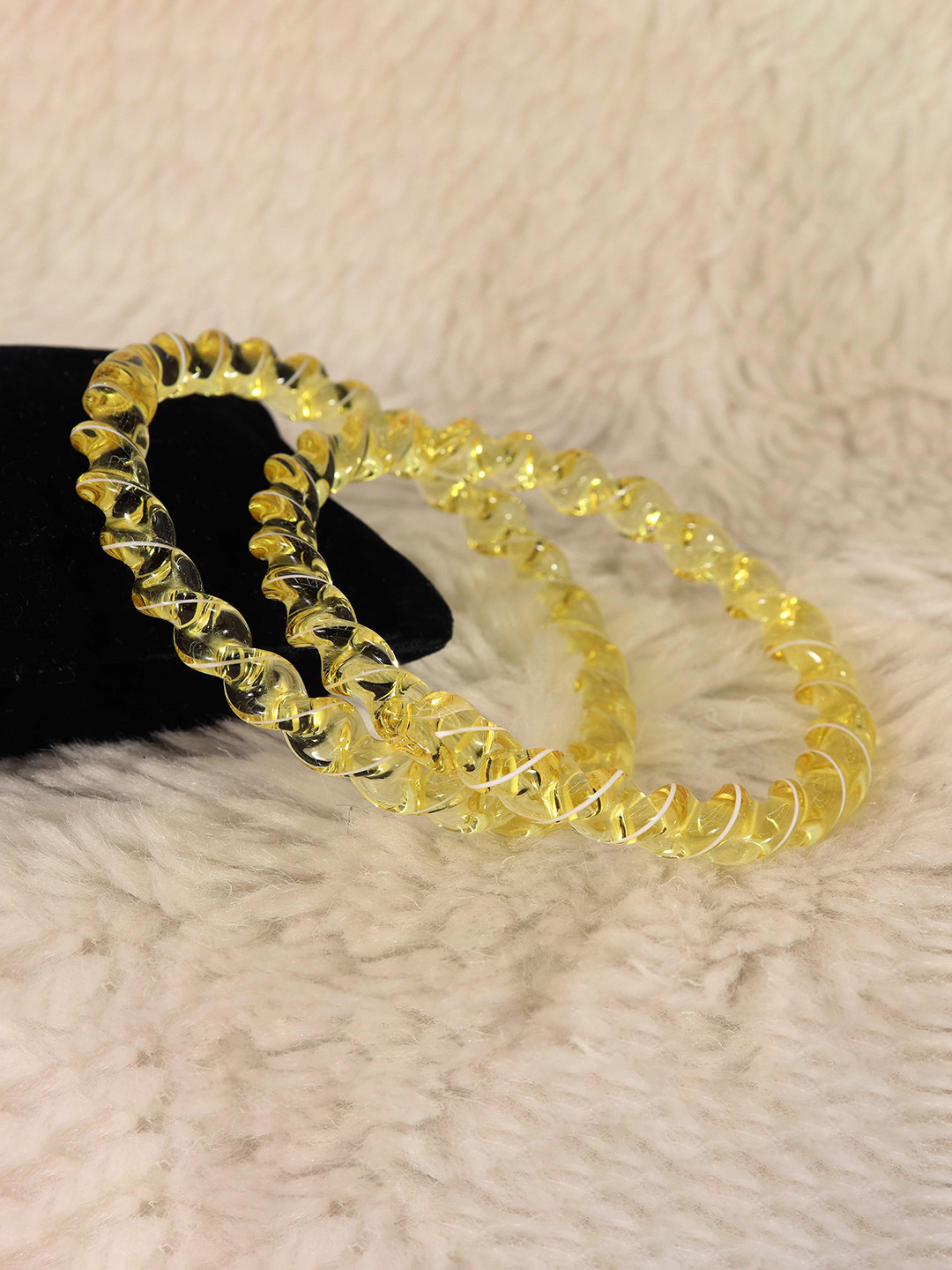 NMII Set Of 2 Twisted Design Crystal Bangles