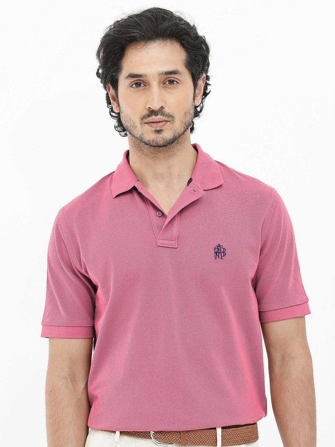 RARE RABBIT Men Paret-Bright Polo Collar Short Sleeves Regular Fit T-Shirt