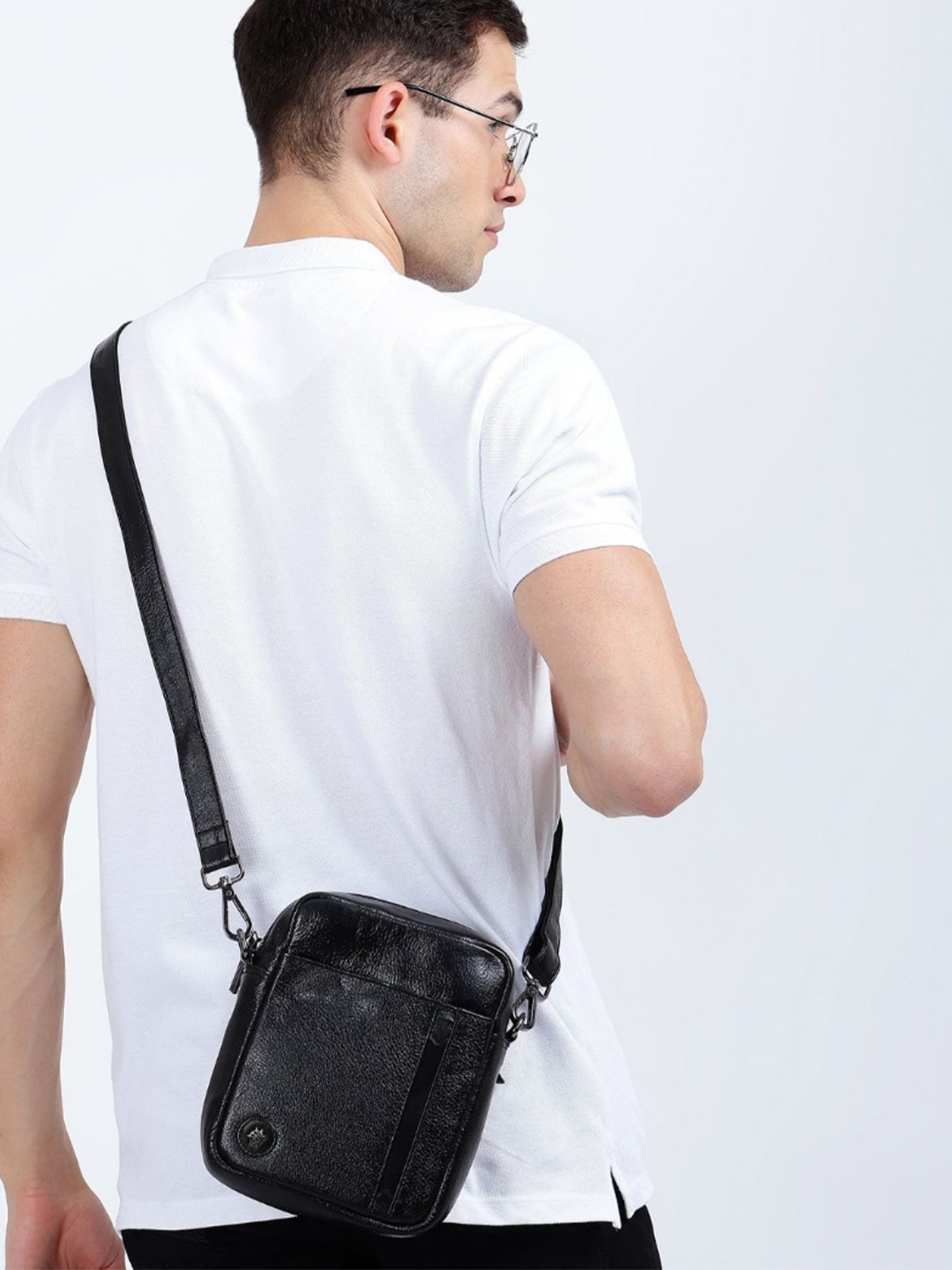Buy Tortoise Elmo Structured Genuine Leather Sling Bag Handbags for Men 28354836 Myntra