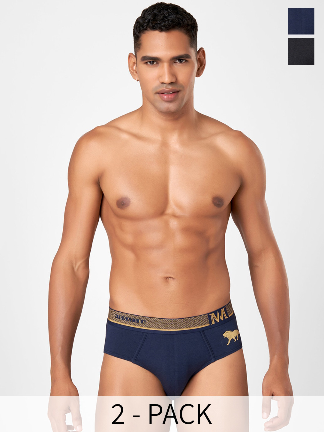 Macroman M-Series Signature Collection By Rohit Bal Pack of 2 Basic Briefs 8903978419008
