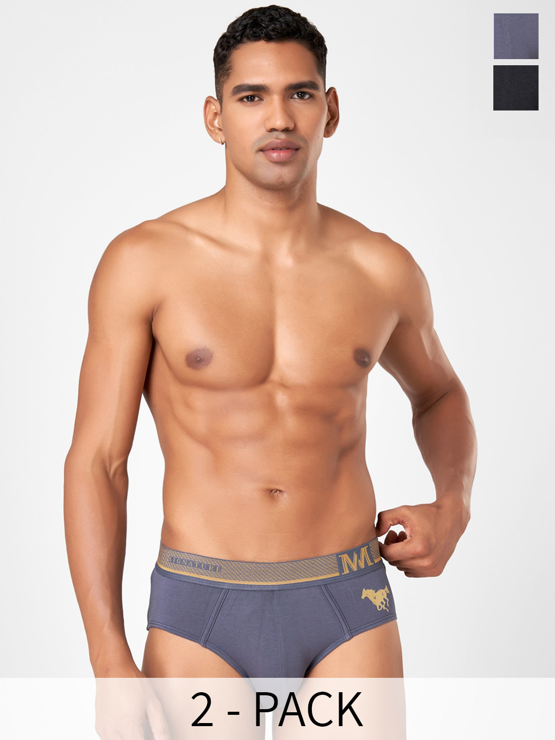 Macroman M-Series Signature Collection By Rohit Bal Pack of 2 Basic Briefs 8903978419077