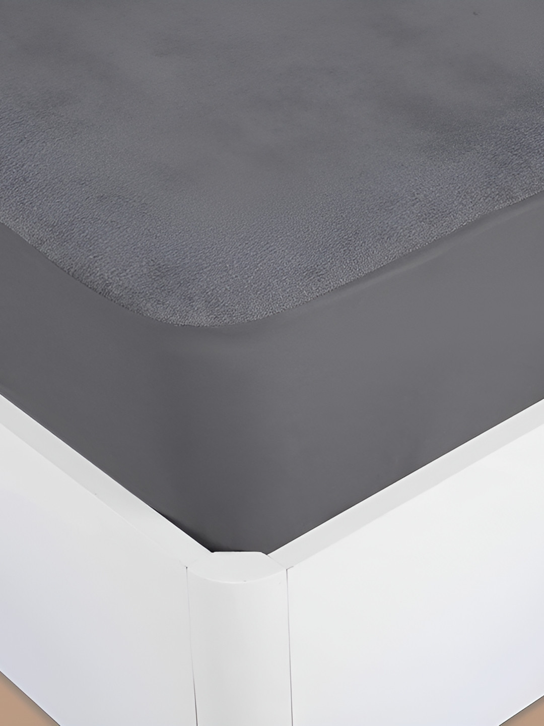 Comfowell Grey Cotton Fitted Queen Size Waterproof Mattress Cover