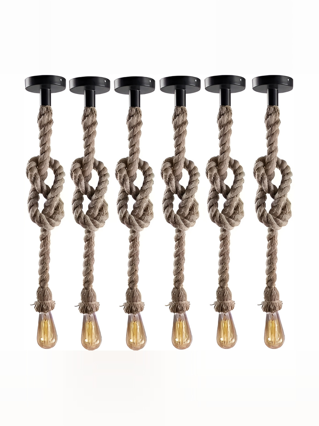 Areezo Brown & Black 6Pcs Abstract Shaped Ceiling Lamps