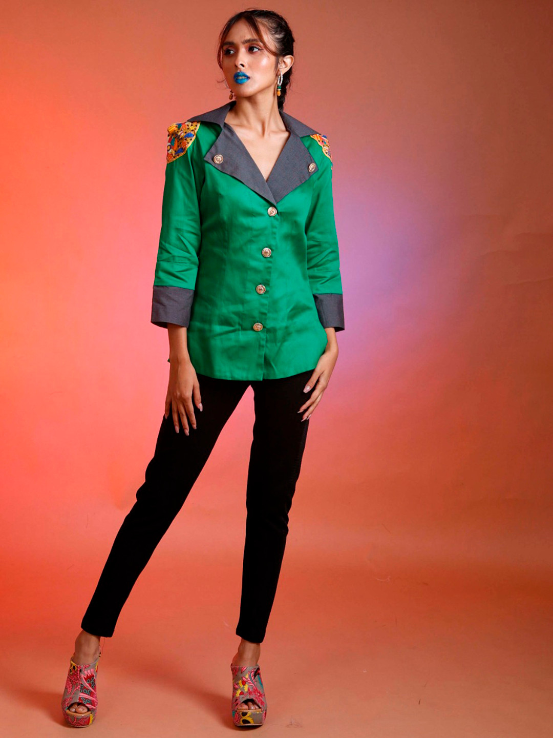 FIRKI Shirt Collar Shirt Style Top