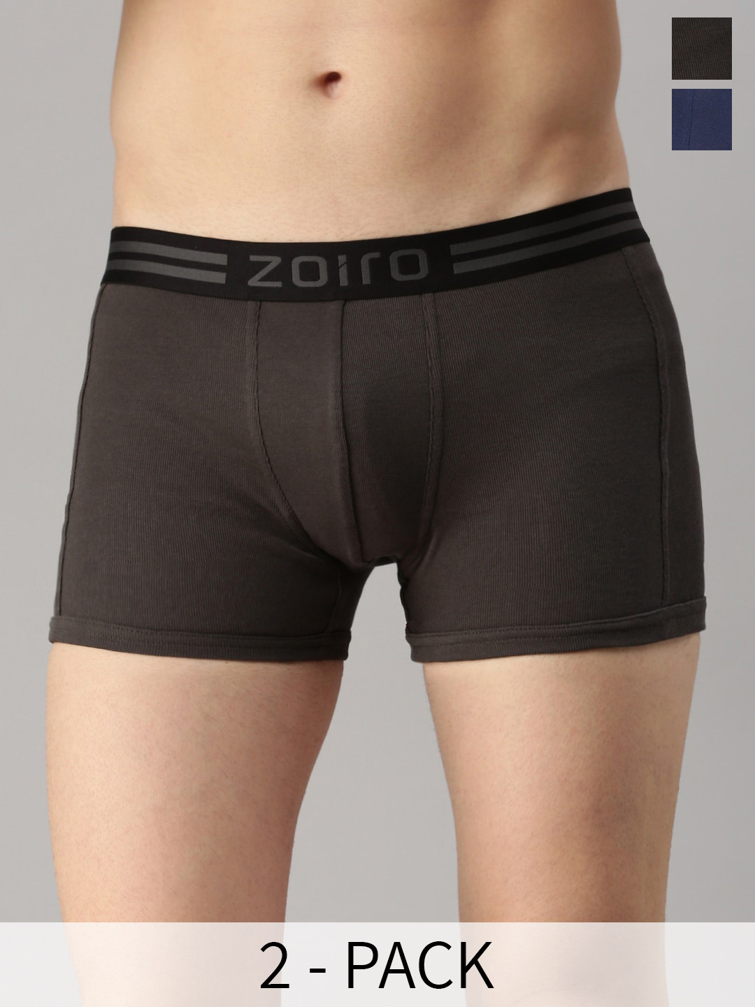 Zoiro Pack Of 2 Cotton Trunks ZO-TR-1012-DD-SP-S-2PC