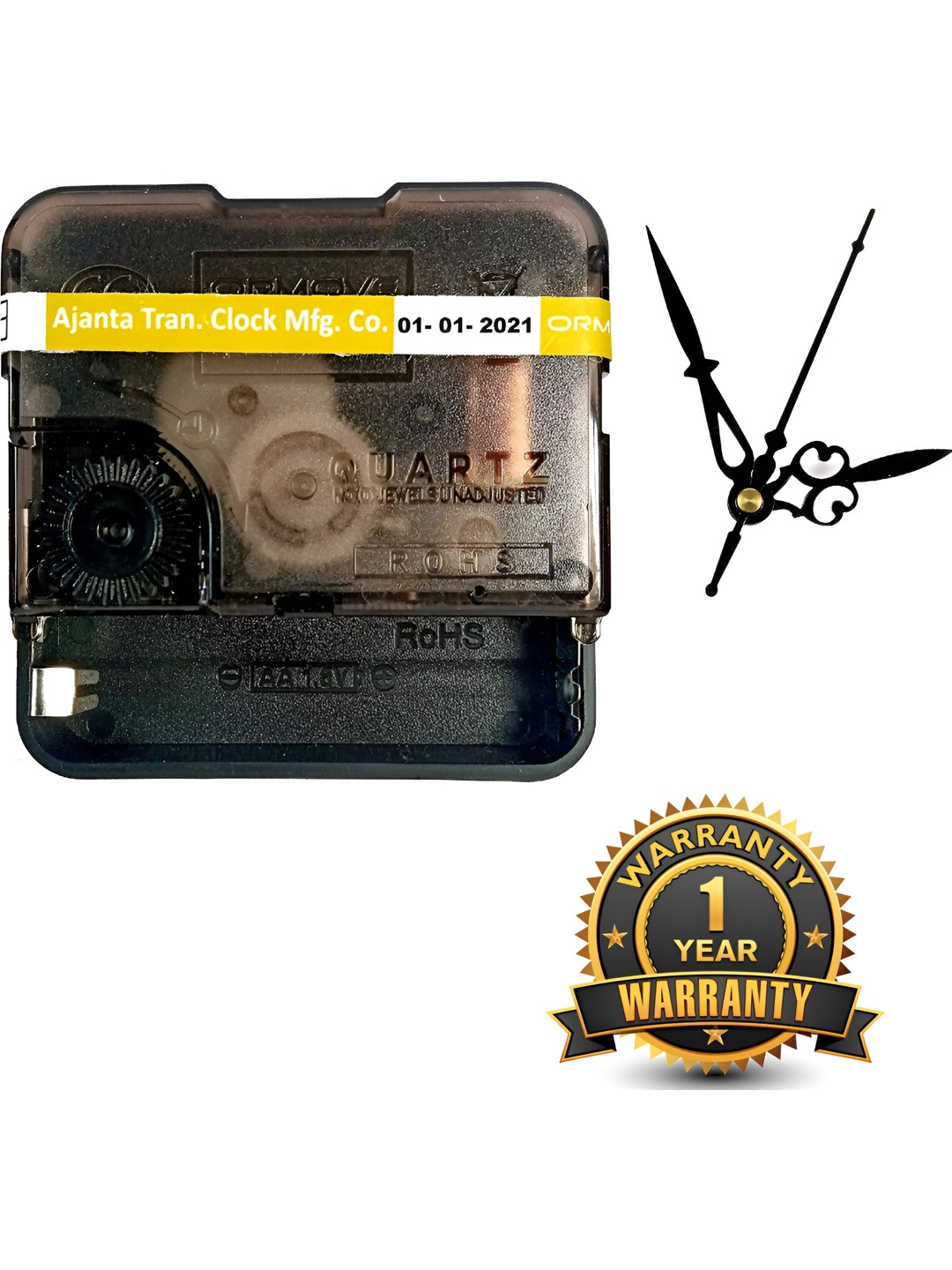 FASTQT DIY Square Analogue Contemporary Wall Clock Without Glass