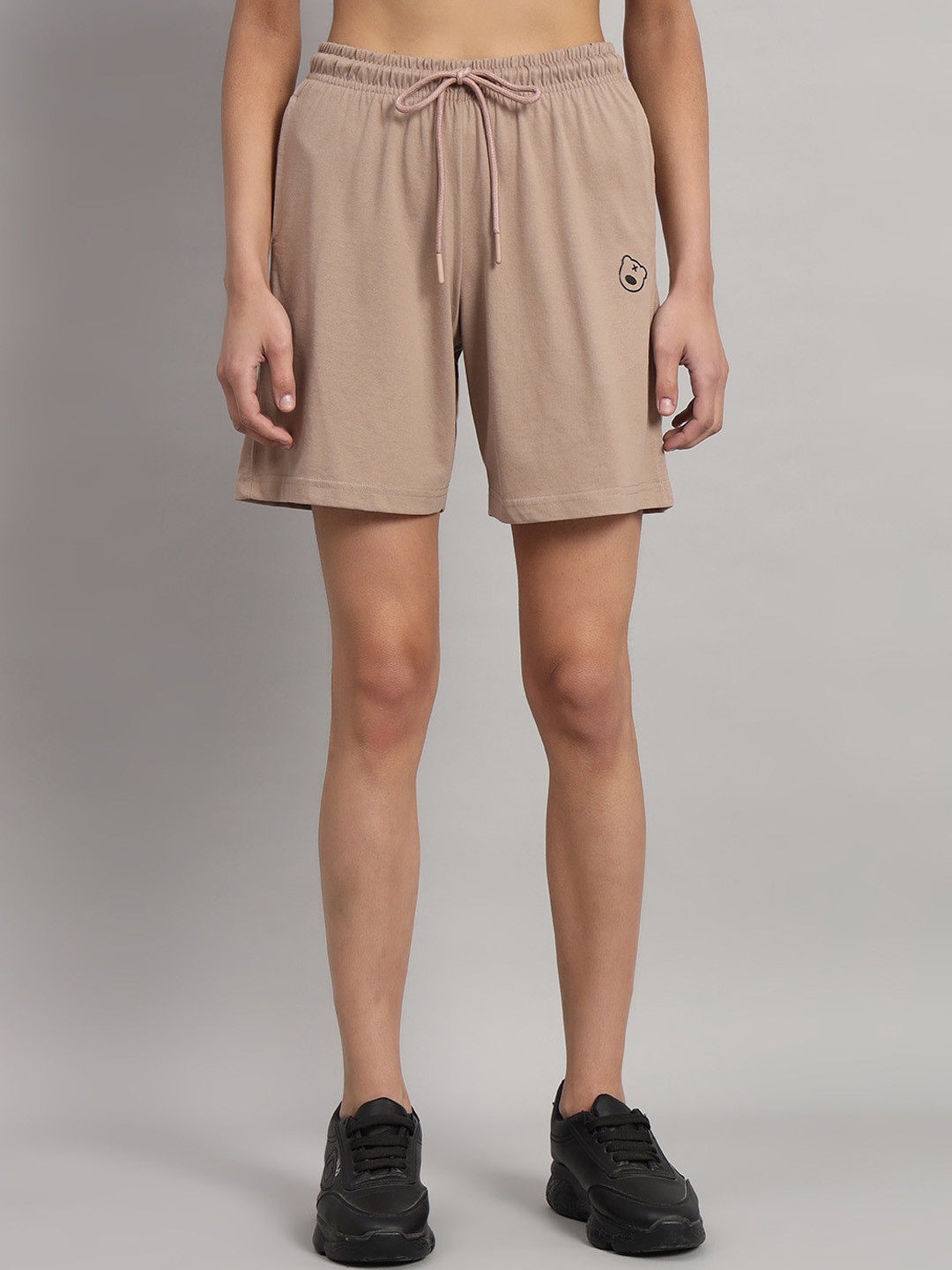 GRIFFEL Women High-Rise Regular Fit Cotton Shorts