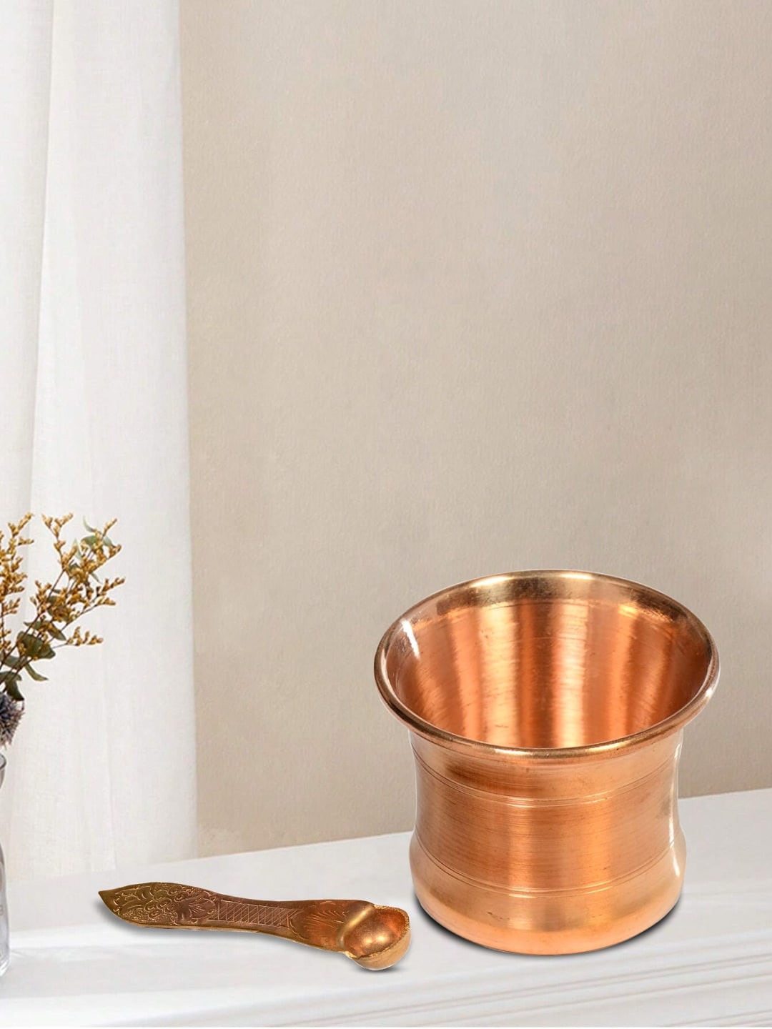 DOKCHAN Gold-Toned Copper Panchpatra