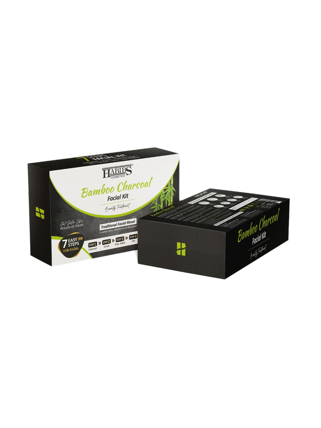 HABIBS 7-In-1 Bamboo Charcoal Facial Kit For Beauty Treatment