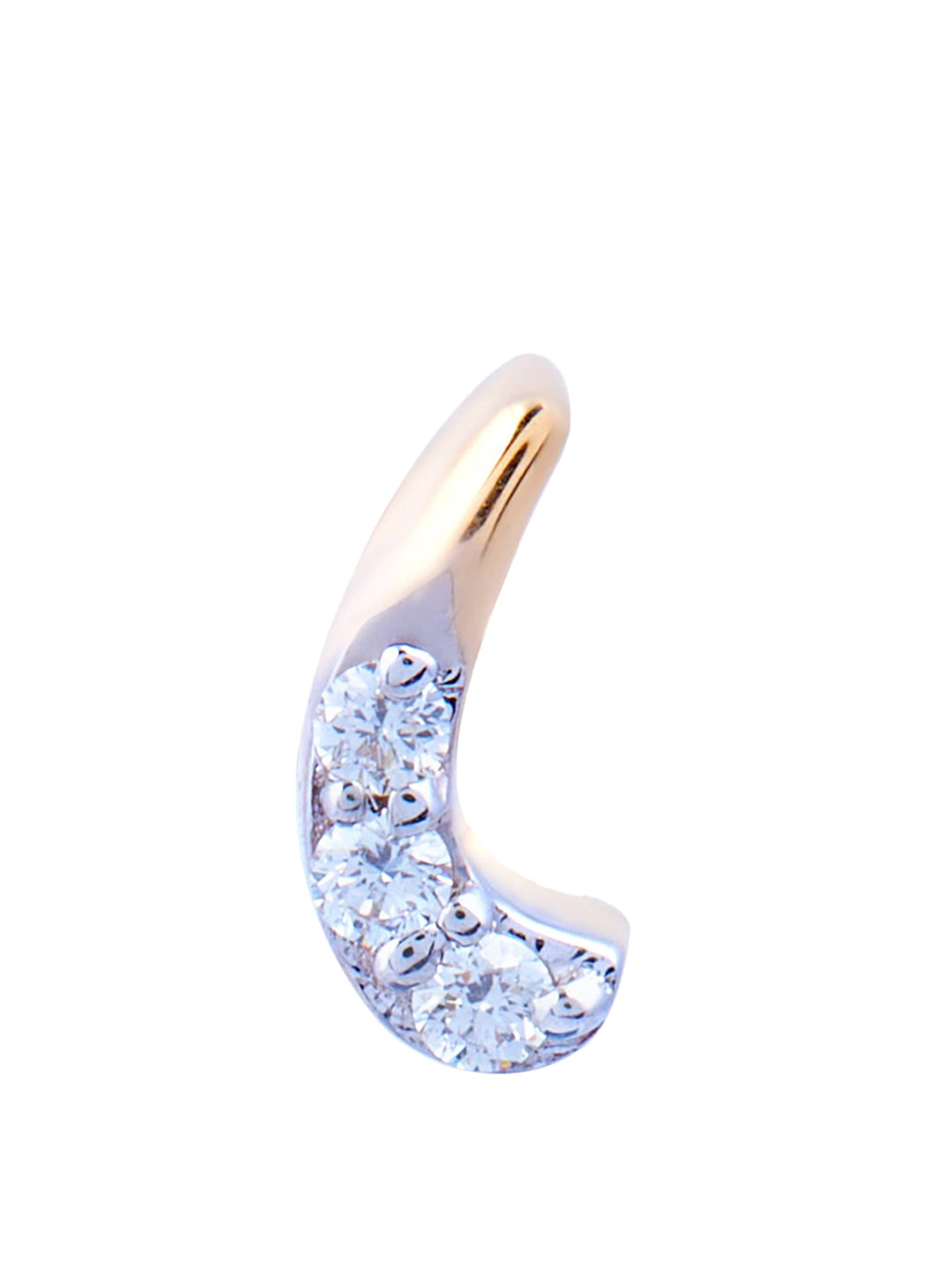 BHIMA Jewels 18K Hallmark 750 Purity Rose Gold Fancy Diamond Nose Pin