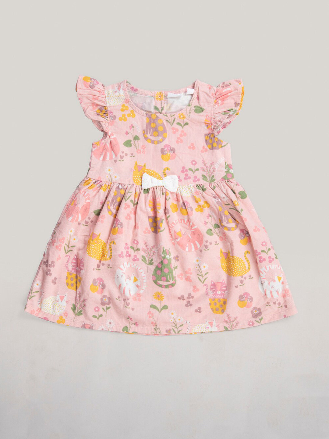 Zalio Floral Print Flutter Sleeve Fit & Flare Dress