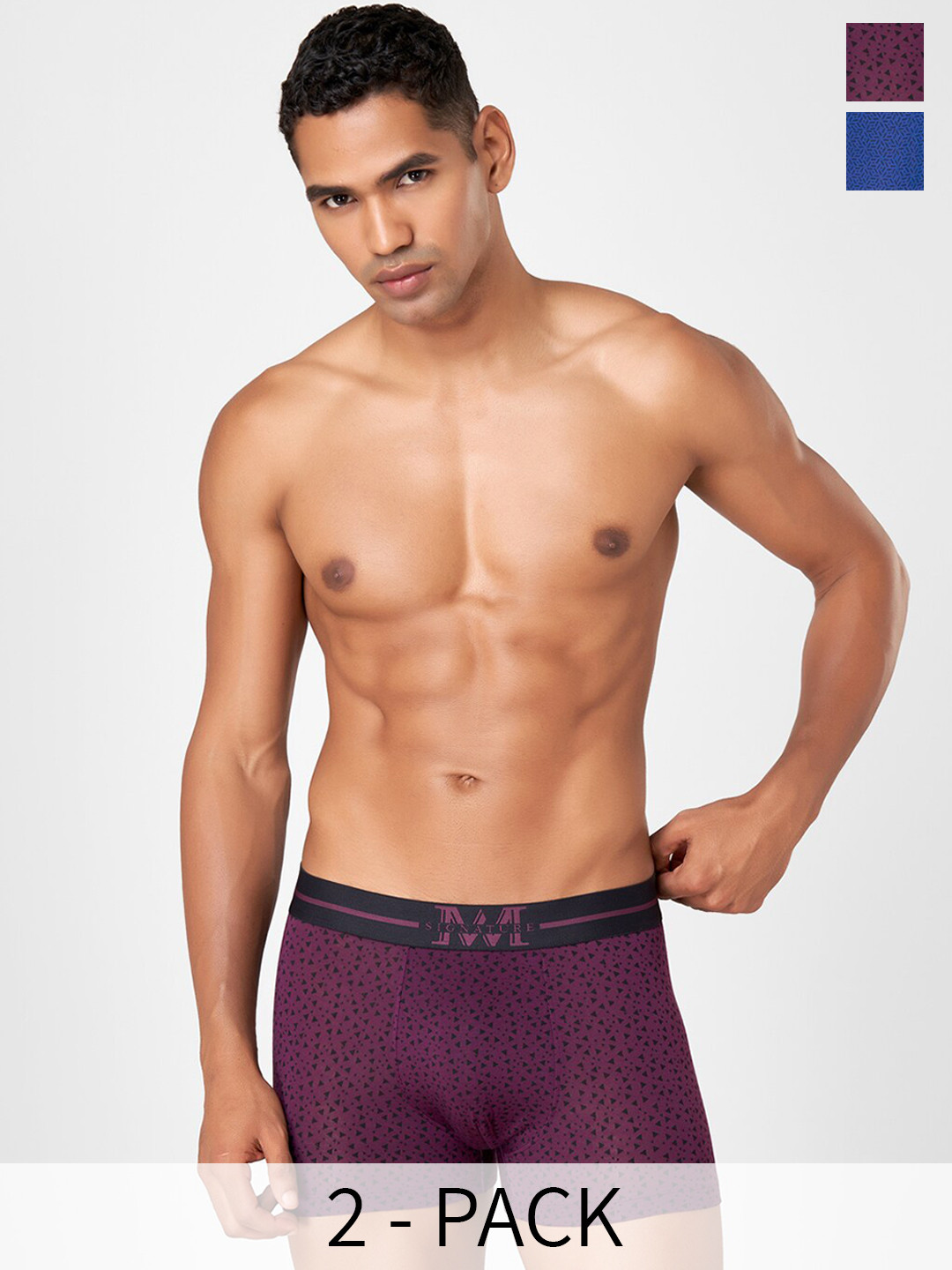 Macroman M-Series MW Signature Collection By Rohit Bal Pack Of 2 Printed Trunks 8905284075