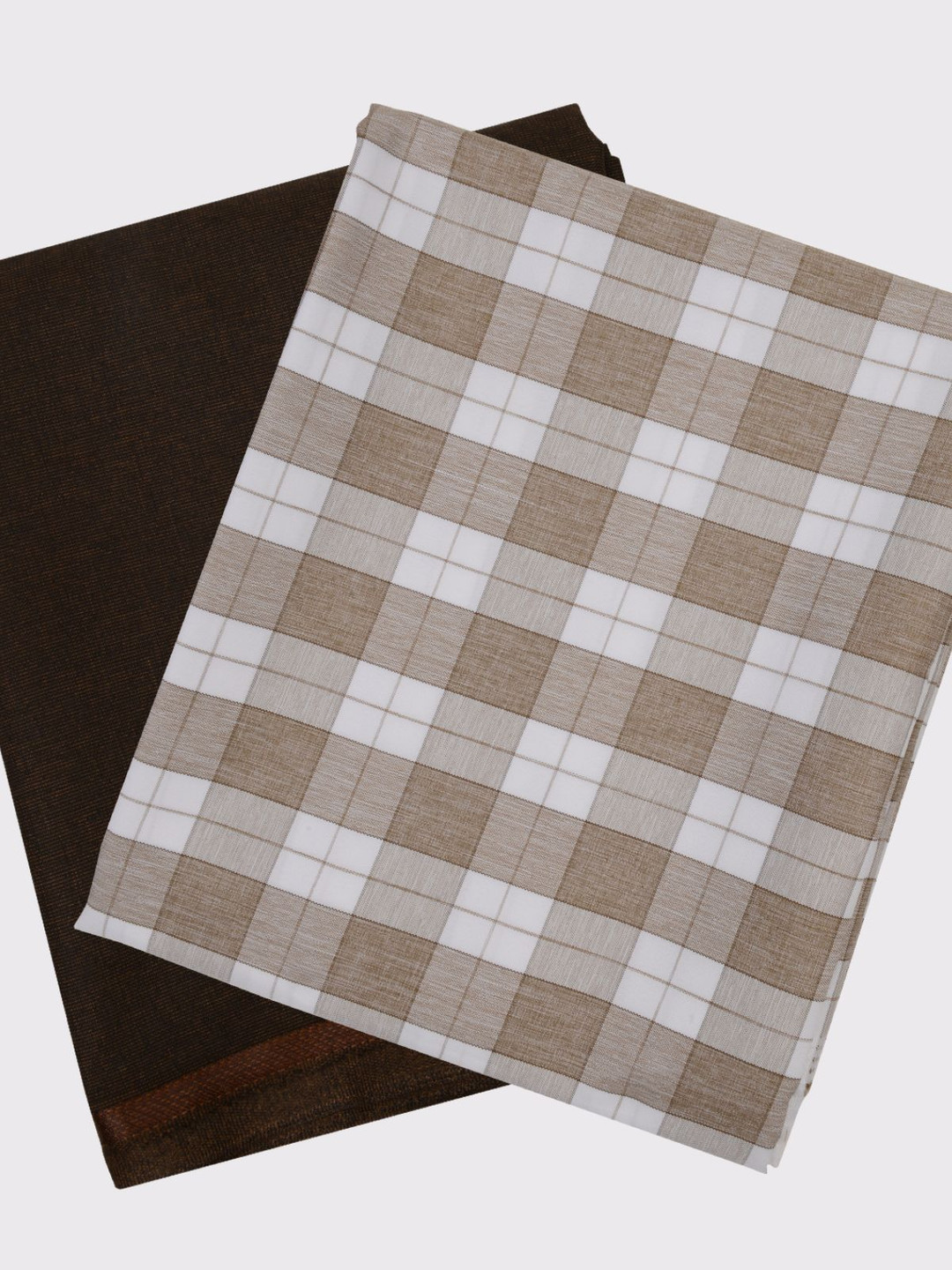 Maharaja Men Checked Cotton Shirt and Trousers Clothing Fabric