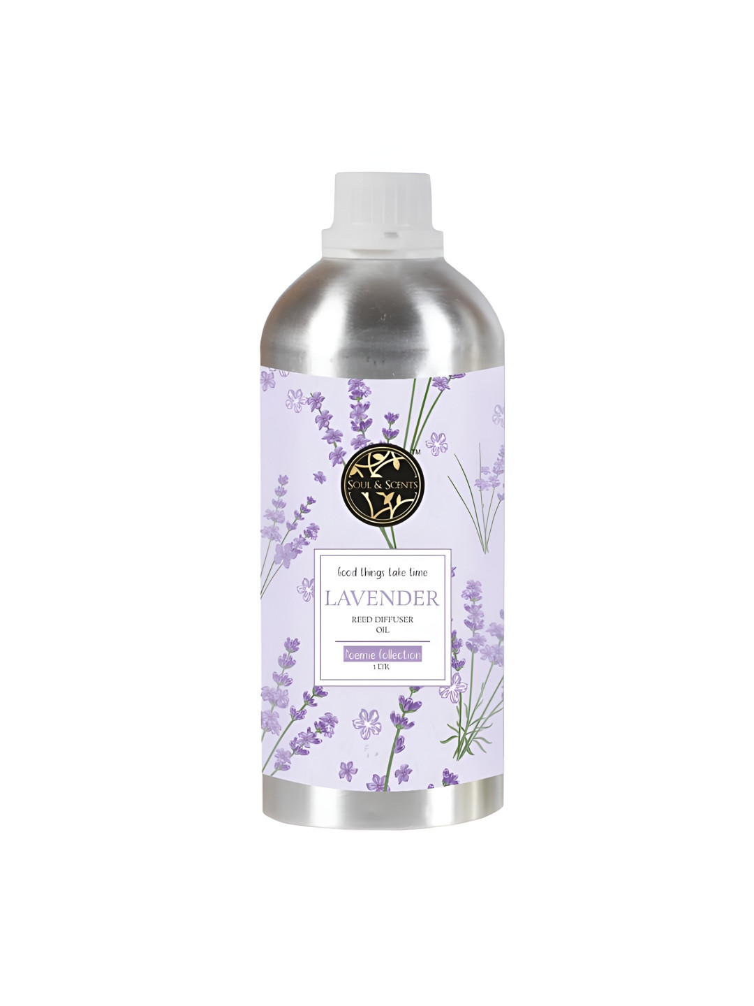 SOUL & SCENTS Lavender Reed Diffuser Refill Fragrance With 18 Fiber Reed Sticks 1Ltr