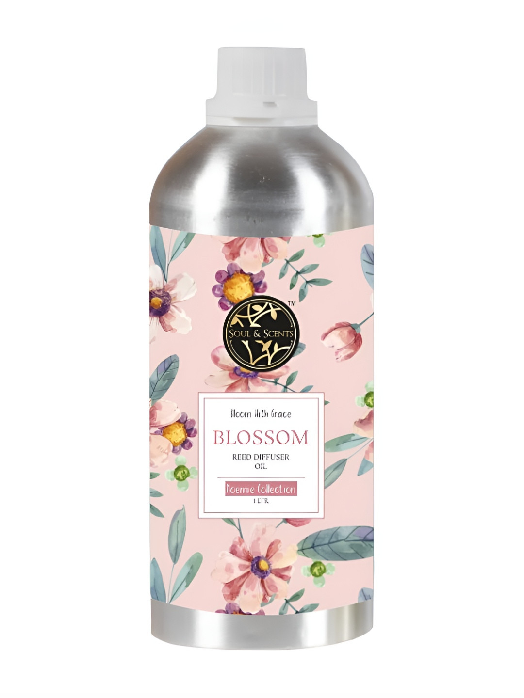 SOUL & SCENTS Blossom Reed Diffuser Refill Fragrance With 18 Fiber Reed Sticks 1Ltr