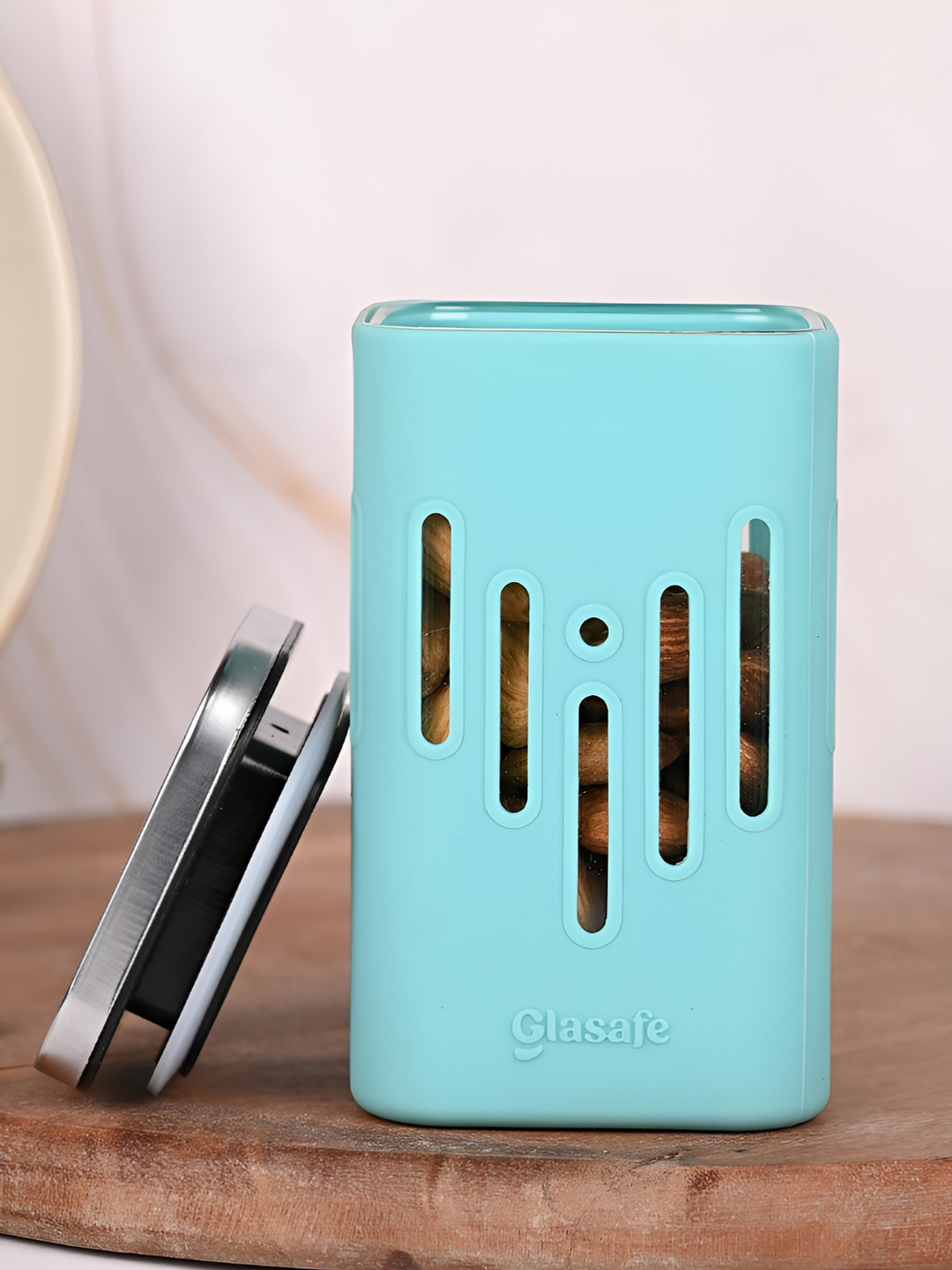 Glasafe Store 'O' Grip Green Borosilicate Glass Dishwasher Safe Clip-On Graduated Container-250ml