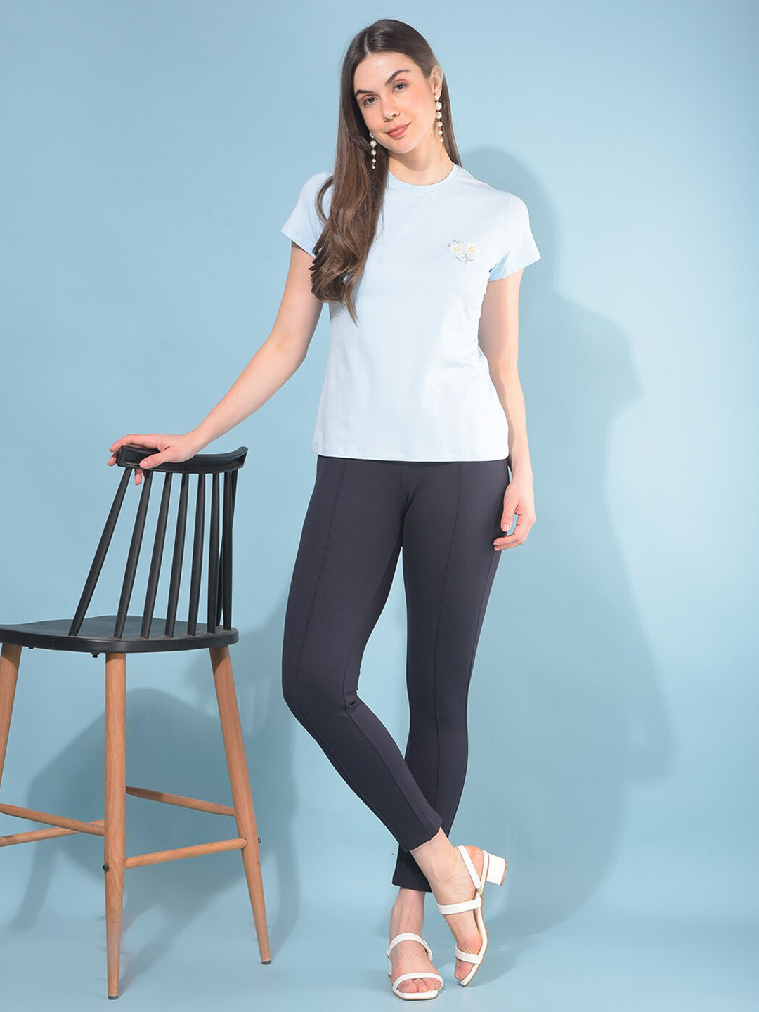 Crimsoune Club Floral Slim Fit Cotton T-shirt