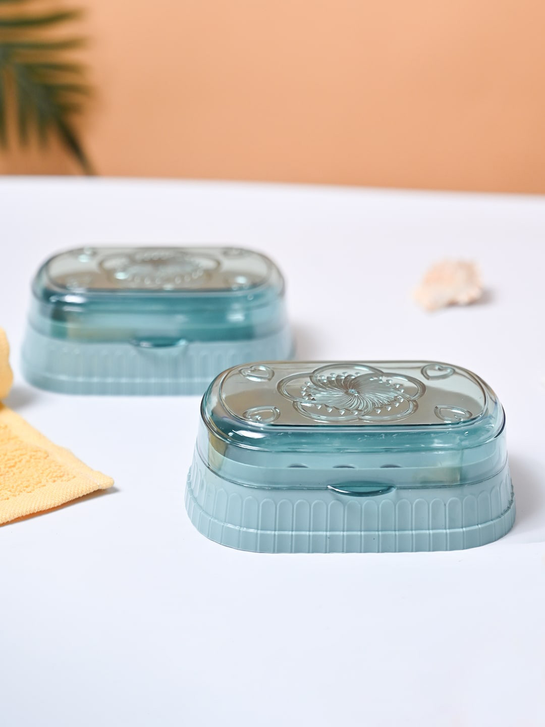 MARKET99 Teal blue 2 Pcs Soap Dish  Bathroom Accessories