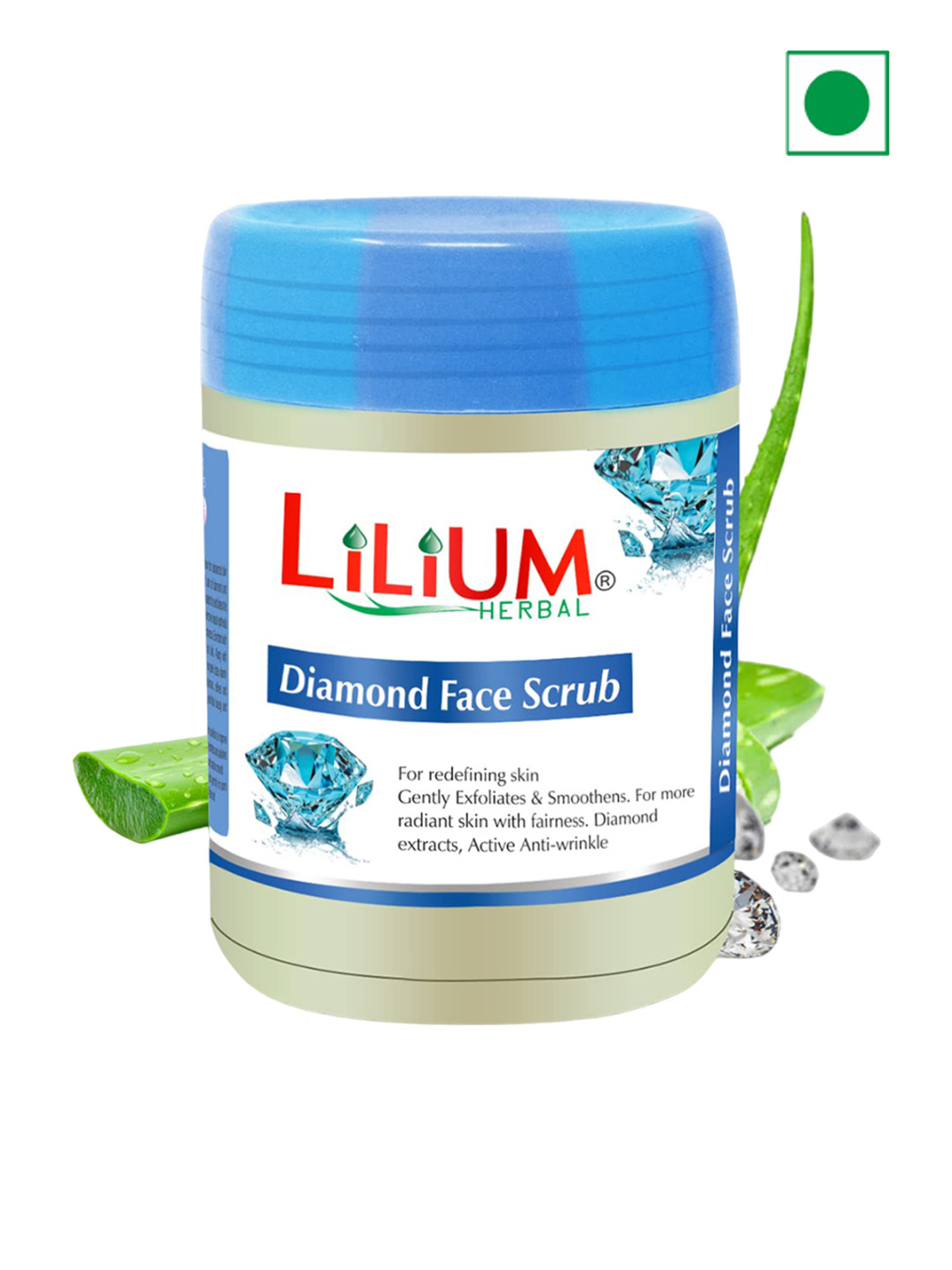 Lilium Herbal Diamond Face Scrub Gently Exfoliates & Smoothness - 900ml