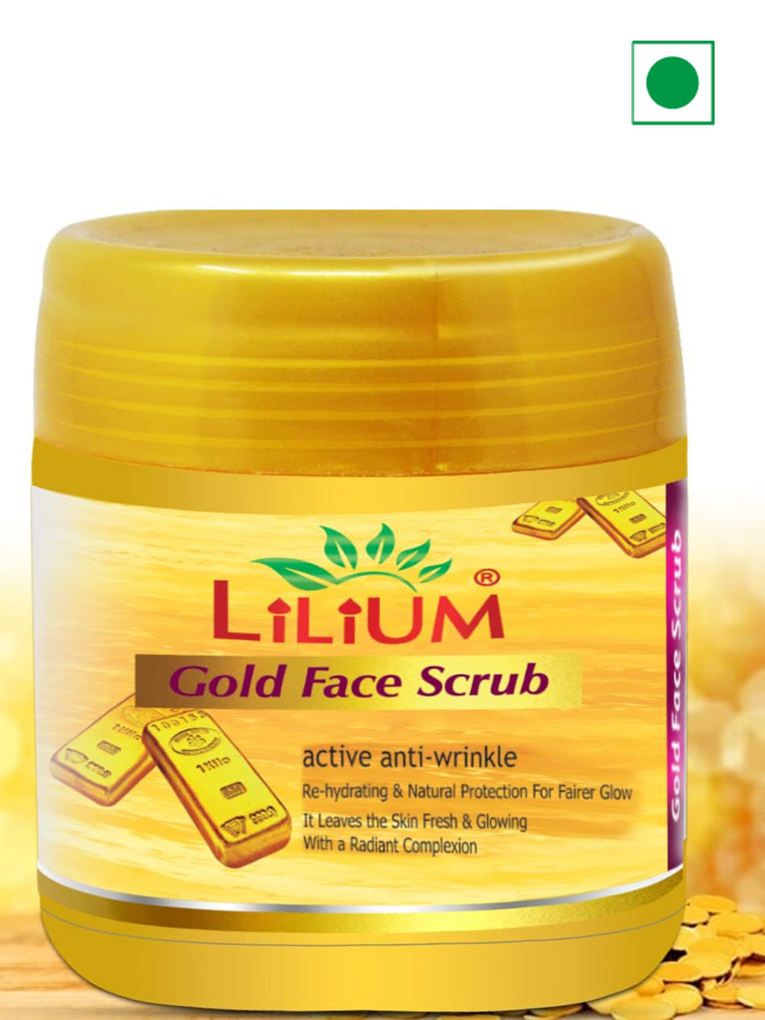 Lilium Radiance Gold Face Scrub For Farrier Glow & Wrinkles - 500ml