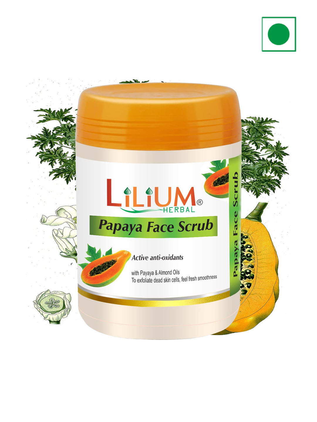 Lilium Active Anti-Oxidants Papaya Face Scrub With Almond Oil - 900ml