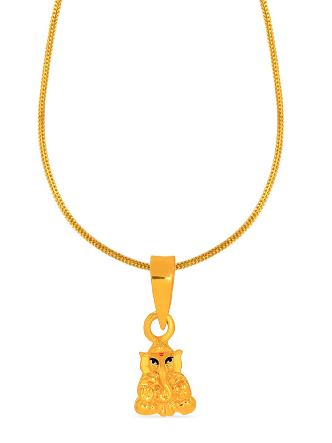 BHIMA 22K Hallmark 916 Purity Yellow Gold Vinayaka Pendant