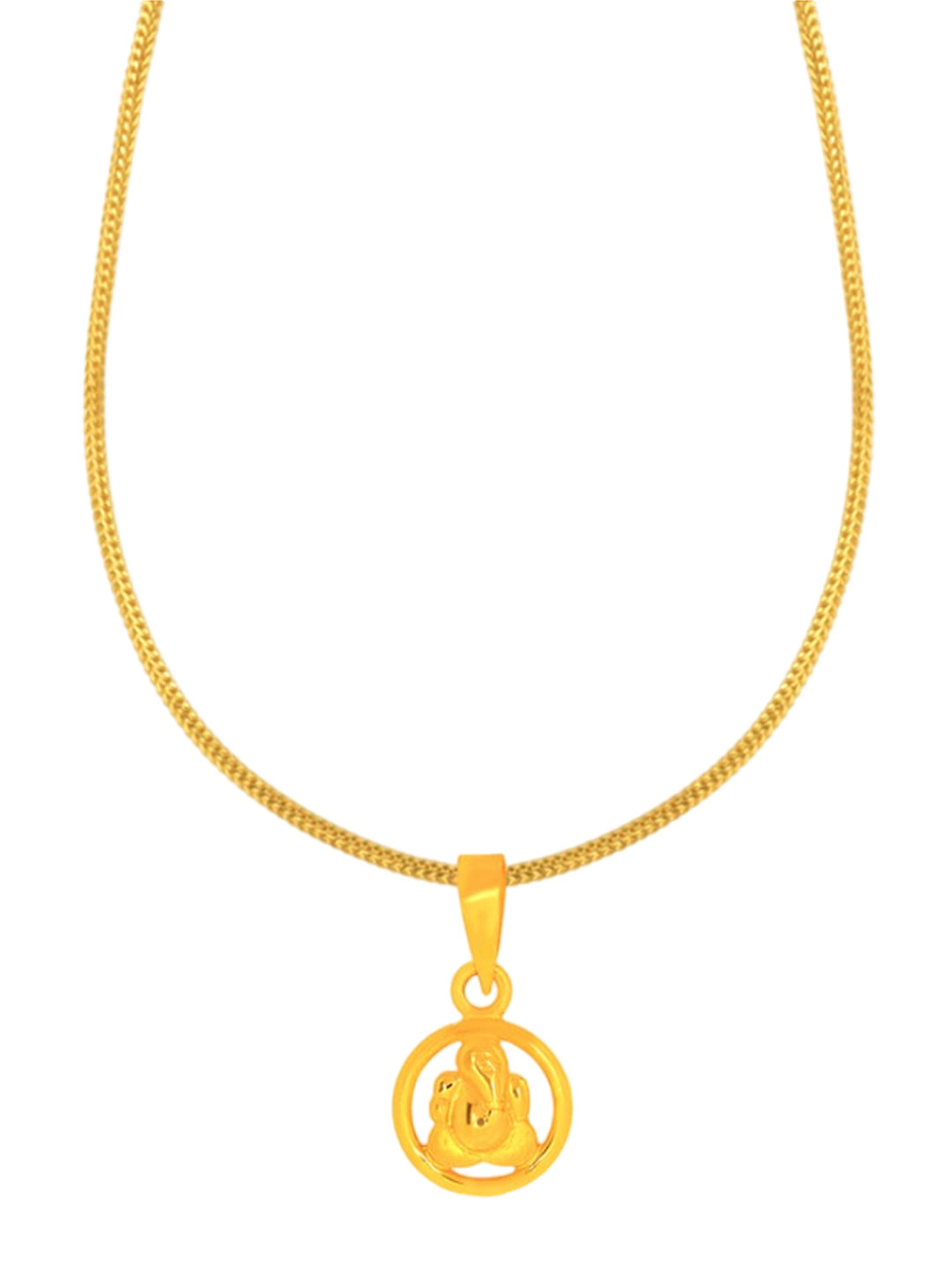 BHIMA 22K Hallmark 916 Purity Yellow Gold Vinayaka Pendant