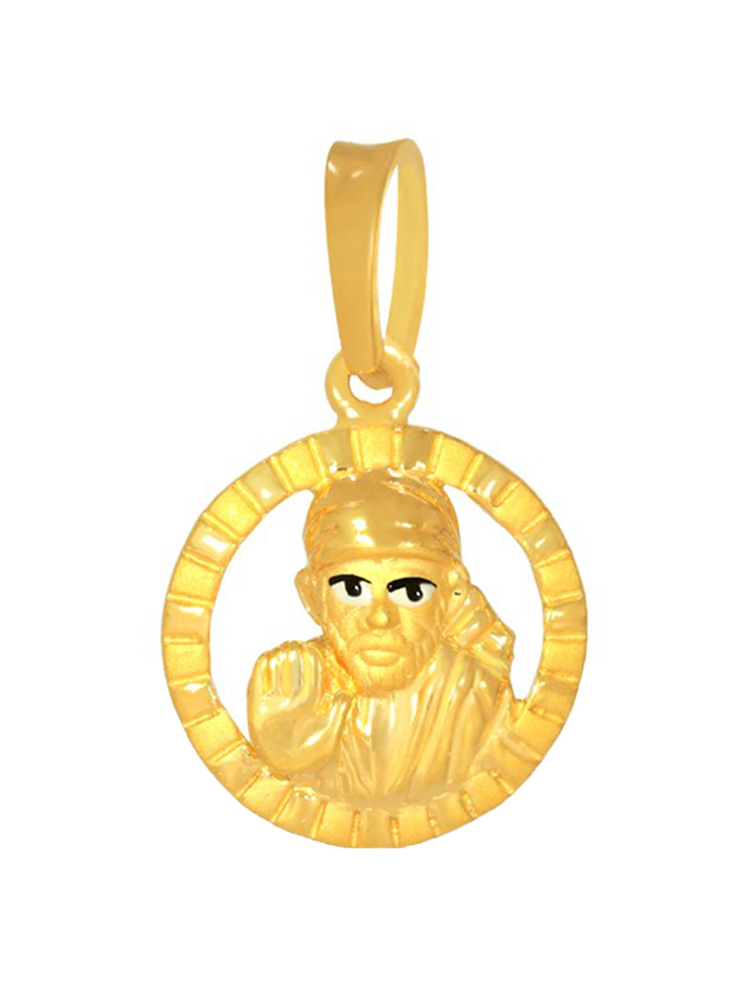 BHIMA 22K Hallmark 916 Purity Yellow Gold Shirdi Baba Pendant