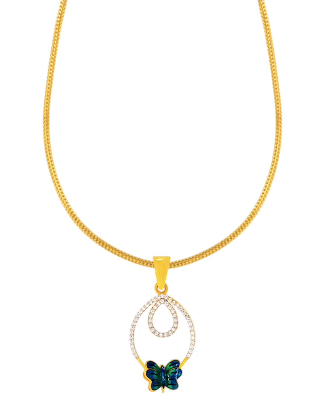 BHIMA Jewels 22K Hallmark 916 Purity Yellow Gold Eye Pendant