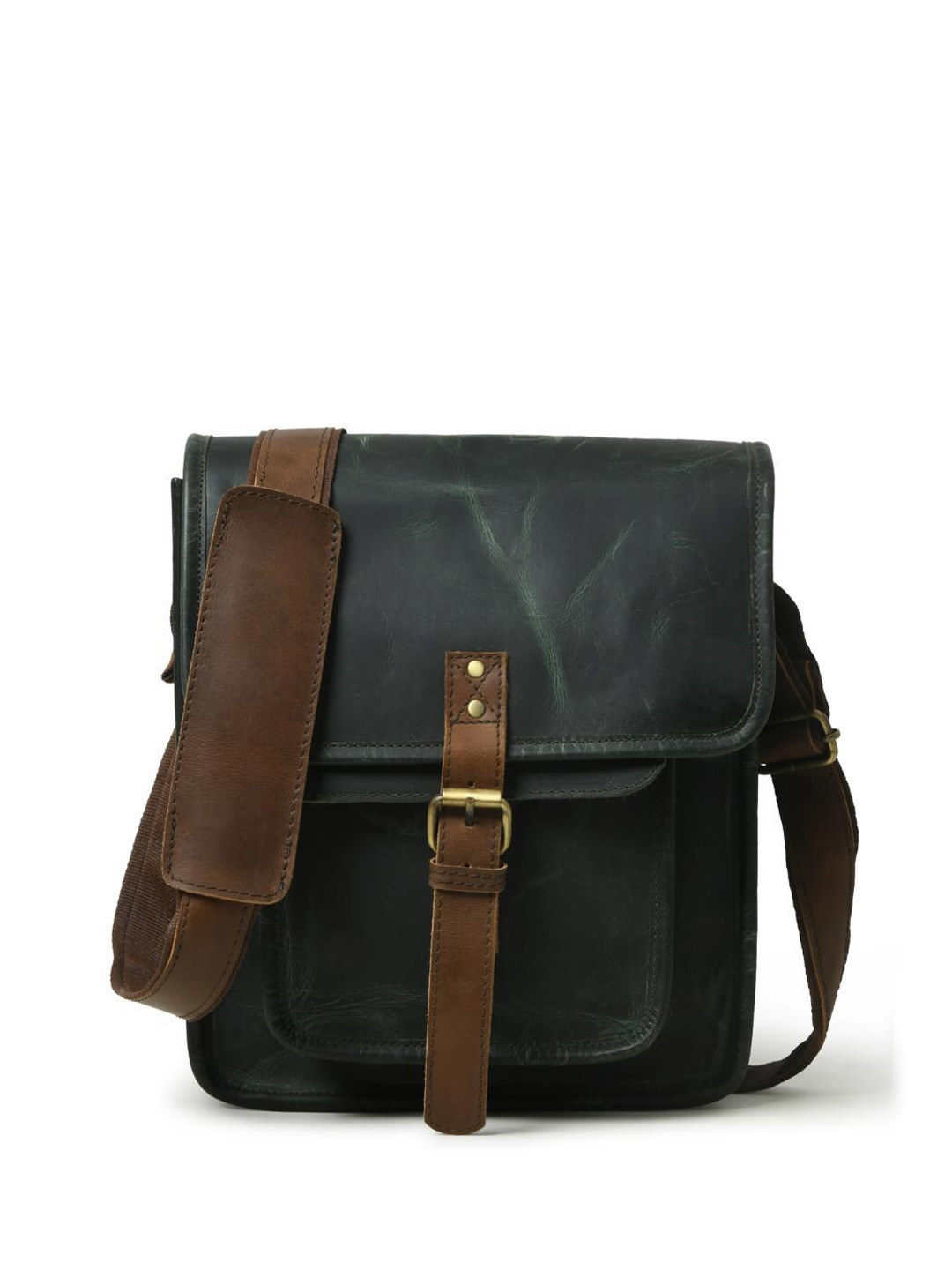 MaheTri Men Daily Companion Leather Messenger Bag