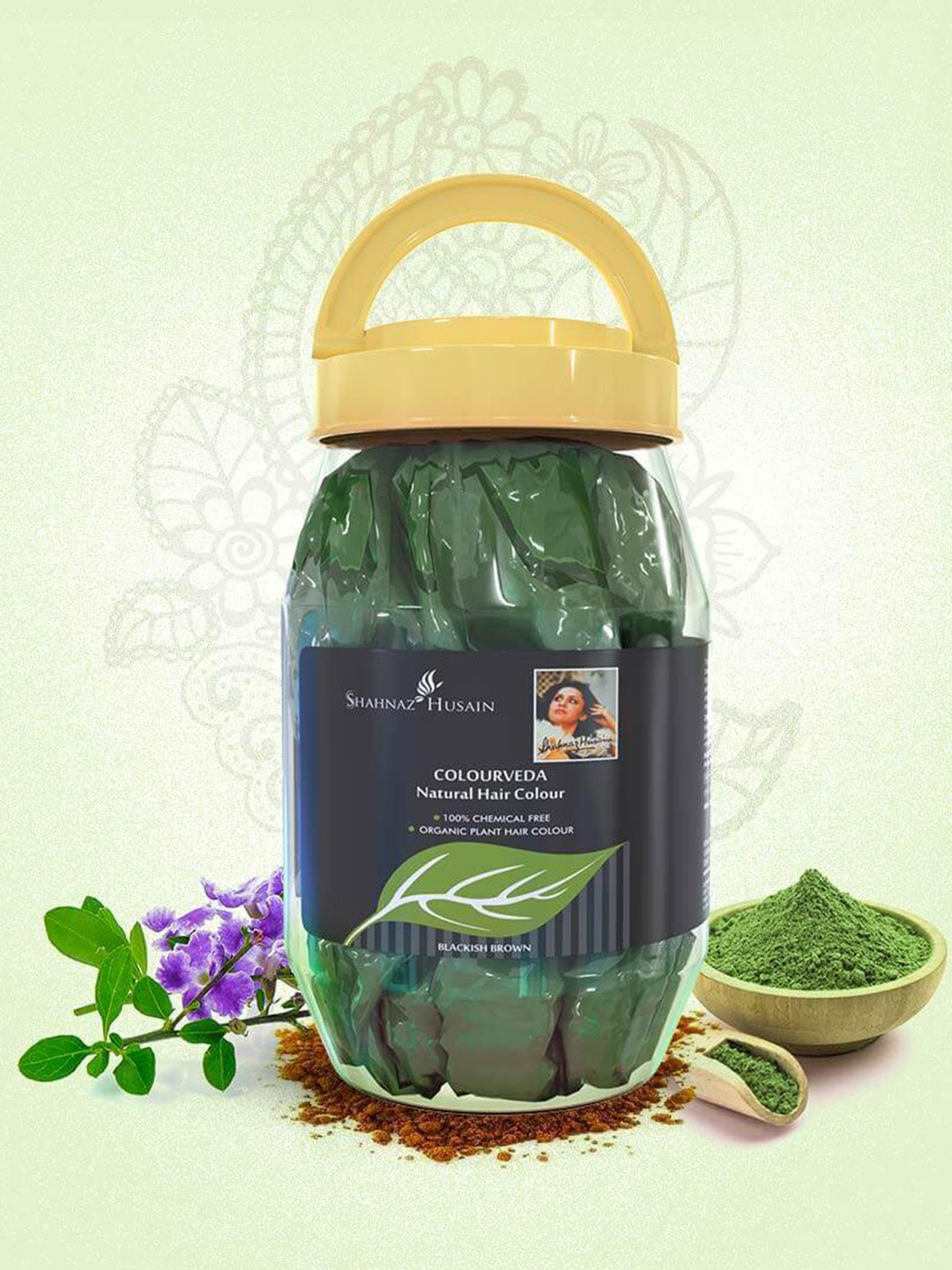 Shahnaz Husain Colourveda Natural Hair Color - 1Kg - Blackish Brown