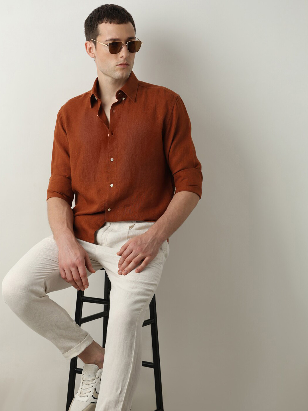 SELECTED Opaque Linen Casual Shirt
