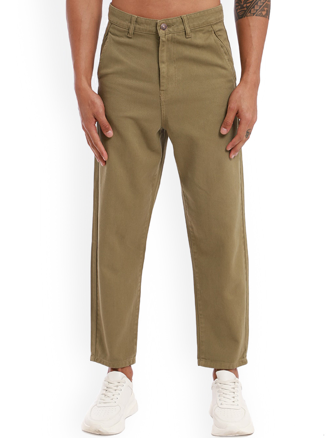 Banana Club Men Drill Mid-Rise Clean Look Cotton Jeans