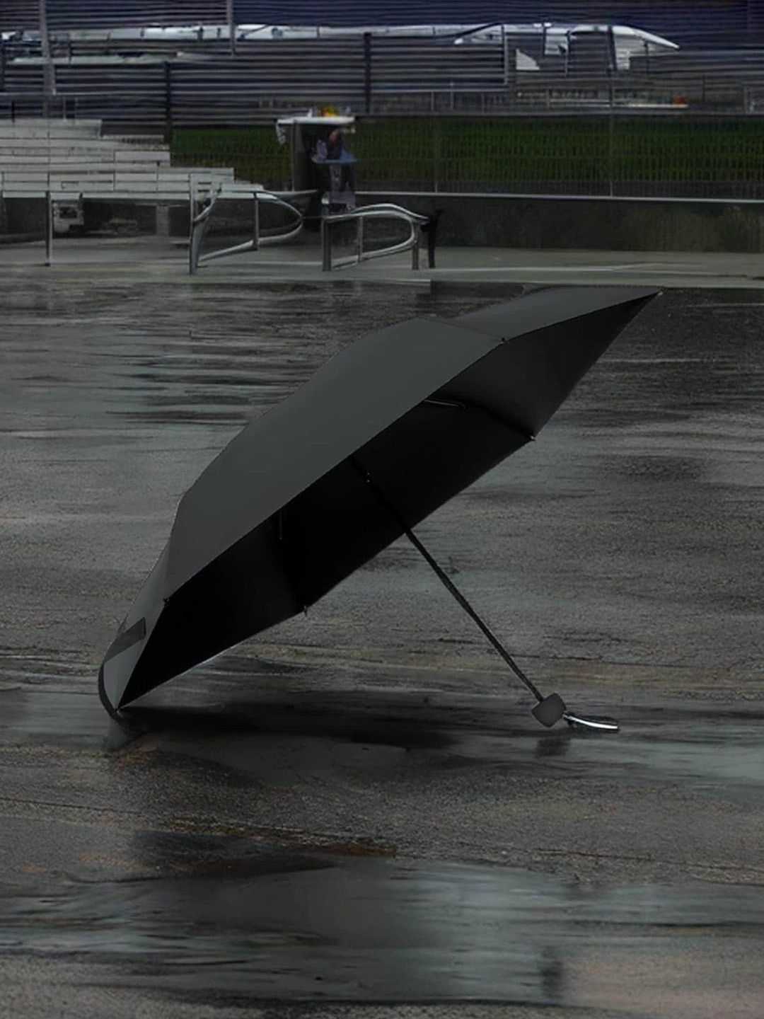 Absorbia Set Of 2 Semi-Automatic Manual 3 Fold & 5 Hold Umbrellas With Cover